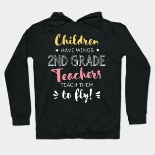 2nd Grade Teacher Gifts - Beautiful Wings Quote Hoodie